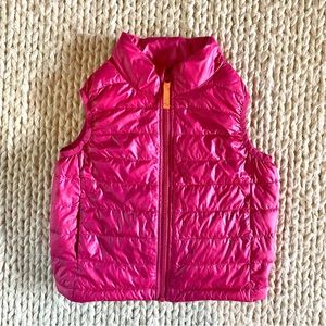 Primary Kids Lightweight Puffer Vest raspberry